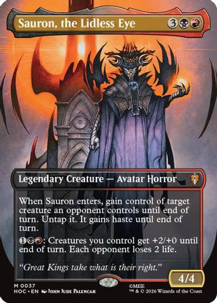 Sauron, the Lidless Eye (Borderless) (HOC-037) - The Hobbit: Eternal-Legal Foil、Wizards of the Coast、kayou