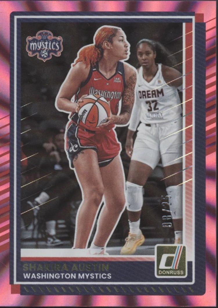 Shakira Austin 2025 Panini WNBA Donruss Pink Laser 08/25 #22、Collector Store LLC、kayou