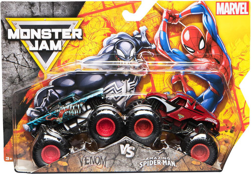 Monster Jam Marvel Official Venom vs. The Amazing Spider-Man Diecast Car 2-Pack、ToyWiz、kayou