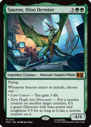 Sauron, Dino Devotee (MSC-731) - Commander: Marvel Super Heroes、Wizards of the Coast、kayou