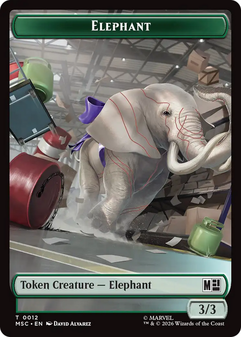 Marvel Super Heroes Commander - Elephant (#12) Token | Marvel Super Heroes Commander、Magic: The Gathering、kayou