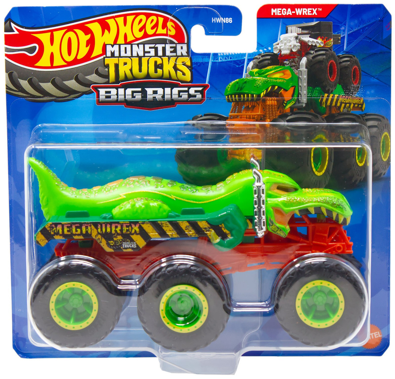 Hot Wheels Monster Trucks Big Rigs Mega-Wrex Diecast Car Green & Red、ToyWiz、kayou