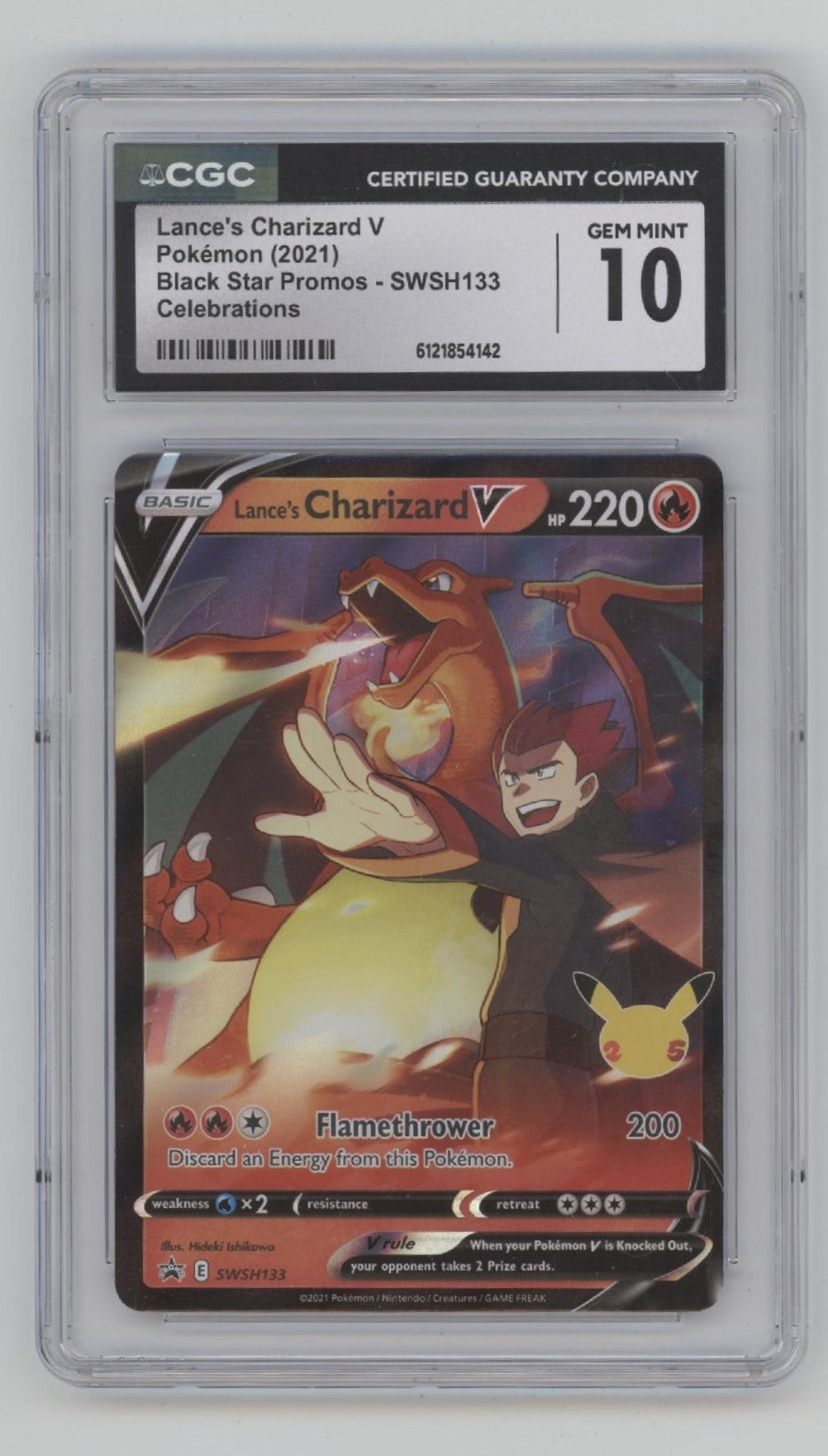 Lance's Charizard V Pokemon Celebrations Black Star Promo #SWSH133 CGC 10、Collector Store LLC Gaming、kayou
