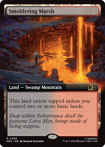 Smoldering Marsh (Extended Art) | Marvel Super Heroes Commander、Magic: The Gathering、kayou