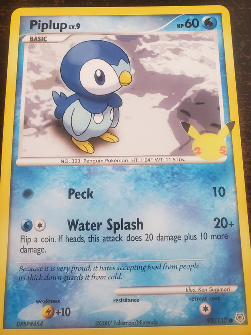 Pokemon Celebration 2022 Celebrations Common Piplup #93 Oversized 、ToyWiz、kayou