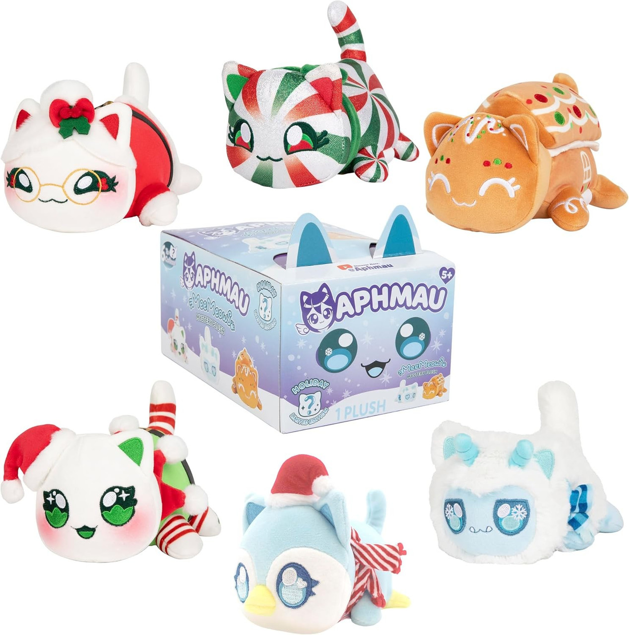 Aphmau MeeMeows Holiday Limited Edition 6-Inch Mystery Plush Pack 1 RANDOM Figure、ToyWiz、kayou