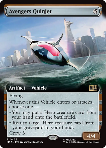 Avengers Quinjet (Extended Art) | Marvel Super Heroes Commander、Magic: The Gathering、kayou