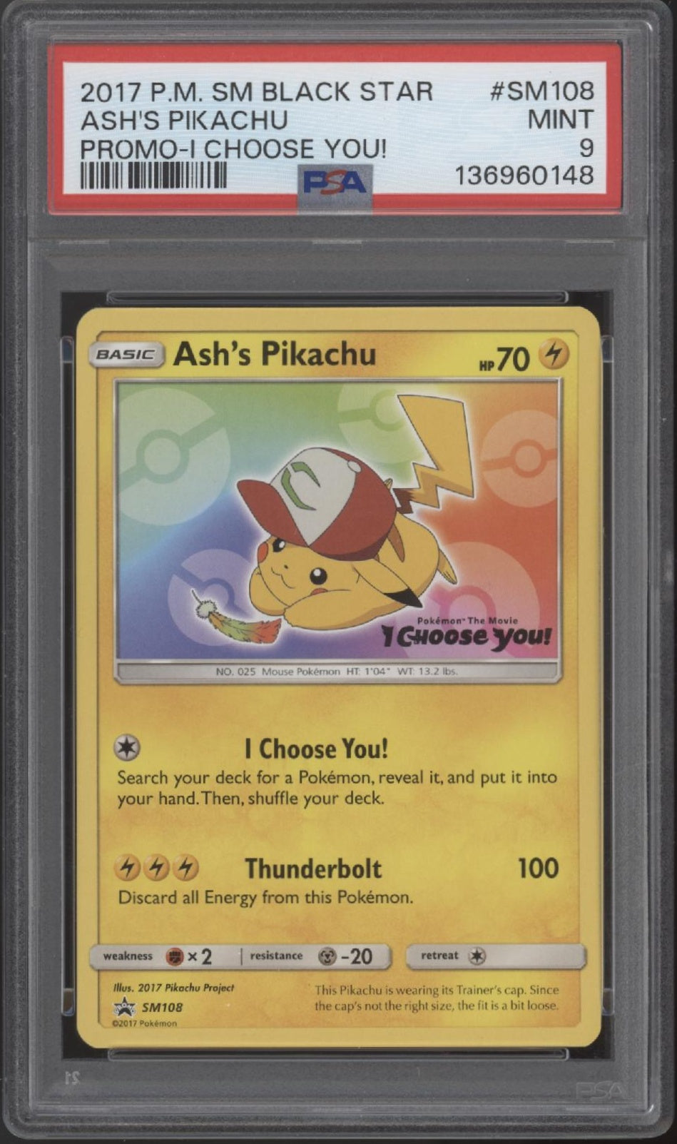 Ash's Pikachu Pokemon Black Star Promo I Choose You! #SM108 PSA 9 #2、Collector Store LLC Gaming、kayou