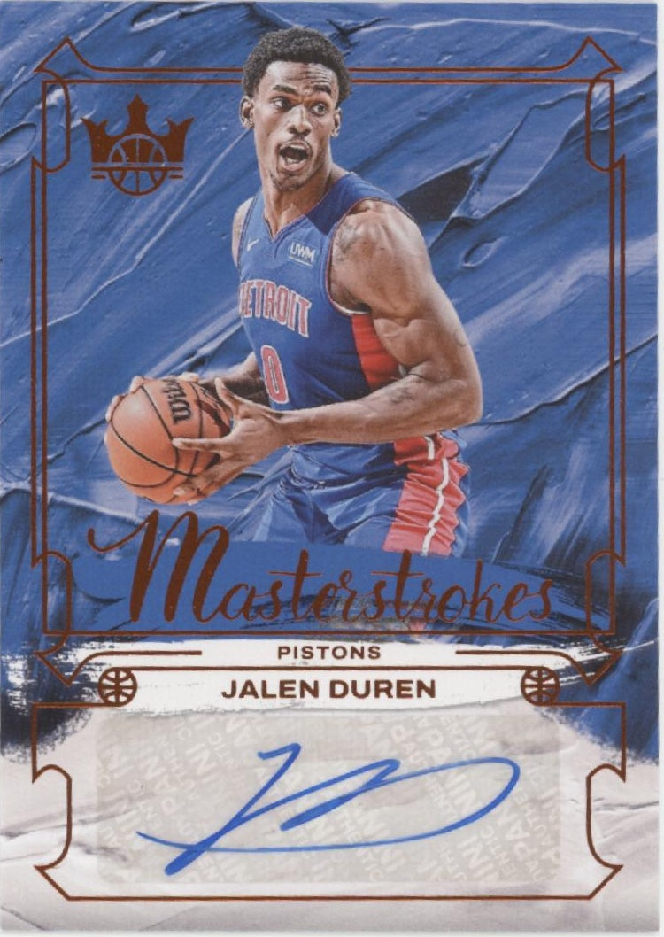 Jalen Duren 2024-25 Panini Court Kings Masterstrokes Orange Auto 40/49 #MS-DUR、Collector Store LLC、kayou