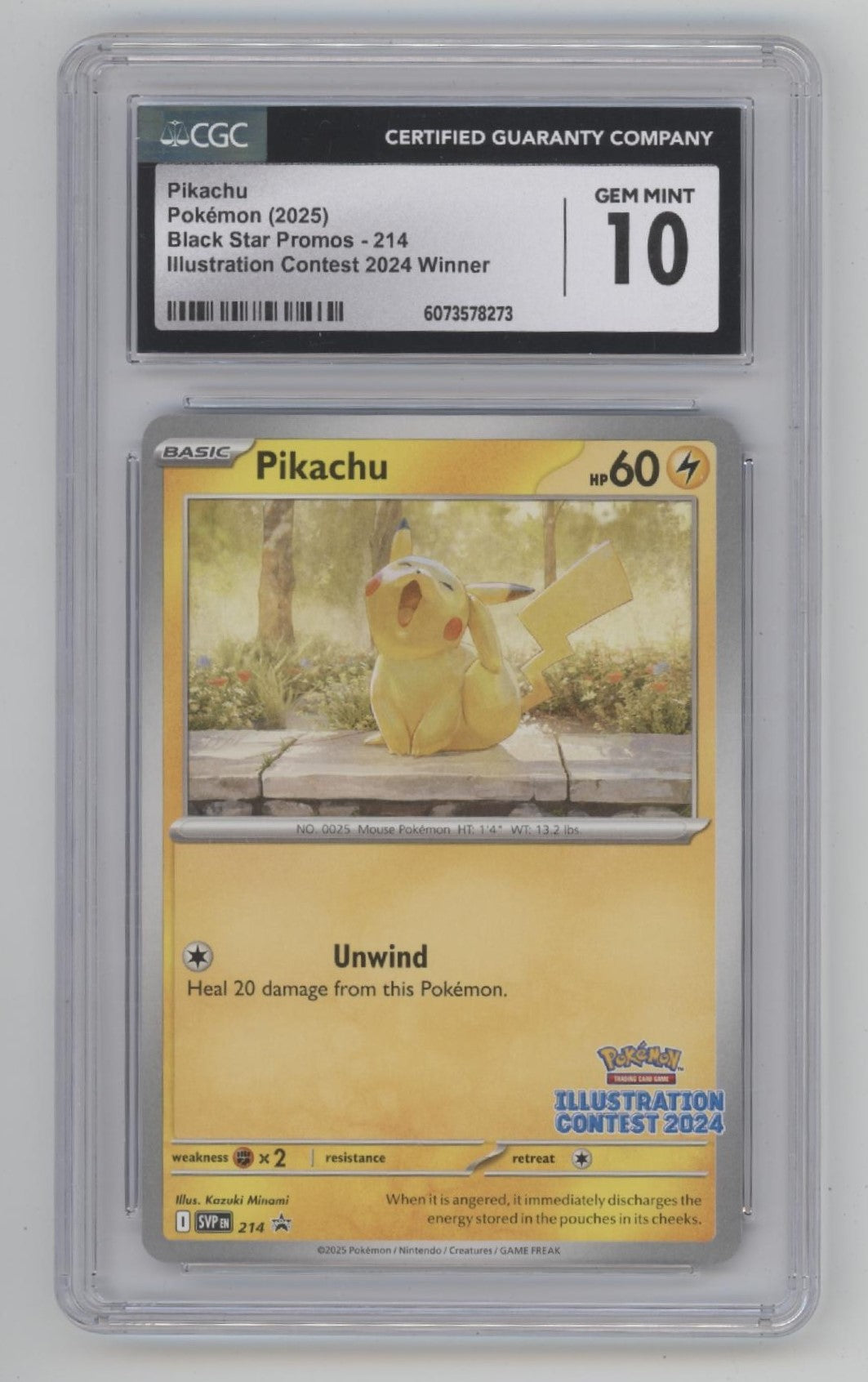 Pikachu Pokemon Illustration Contest 2024 Winner Promo #214 CGC 10 #3、Collector Store LLC Gaming、kayou