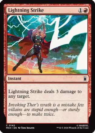Lightning Strike (MSH-142) - Marvel Super Heroes Foil、Wizards of the Coast、kayou