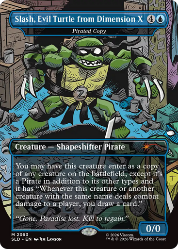 Pirated Copy Slash, Evil Turtle from Dimension X (Foil) (Secret Lair - Teenage Mutant Ninja Turtles: The Mighty Mutanimals) | Secret Lair Drops、Magic: The Gathering、kayou