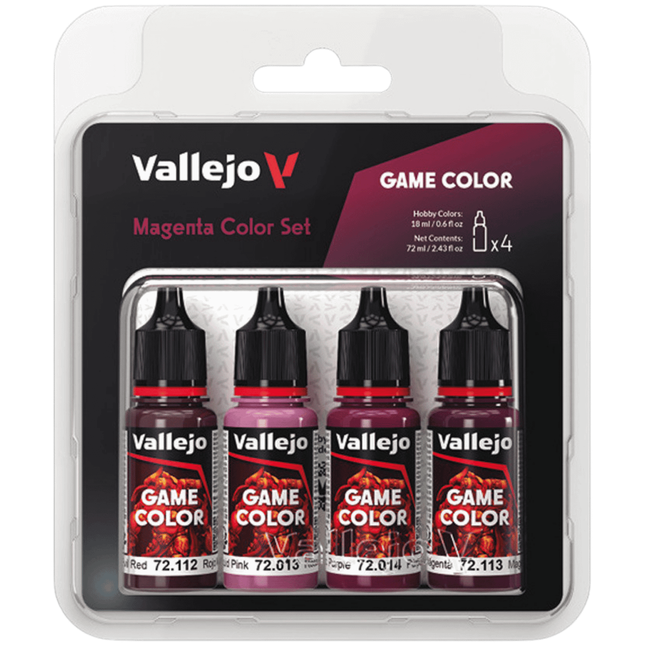 Acrylicos Vallejo: Game Color - Magenta Color Set (4ct) (PREORDER)、Acrylicos Vallejo, S.L.、kayou
