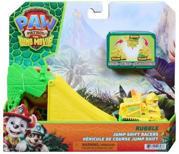 Paw Patrol The Dino Movie Jump Shift Racers Rubble Vehicle Set、ToyWiz、kayou