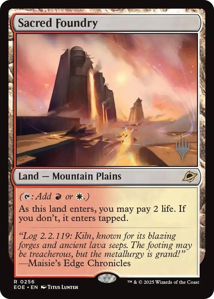 MtG Edge of Eternities Rare Sacred Foundry #256 Promo Pack、ToyWiz、kayou