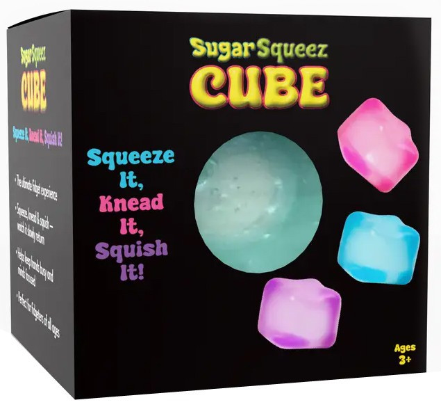 Sugar Squeez Cube RANDOM COLOR 3-Inch Squeeze Toy、ToyWiz、kayou
