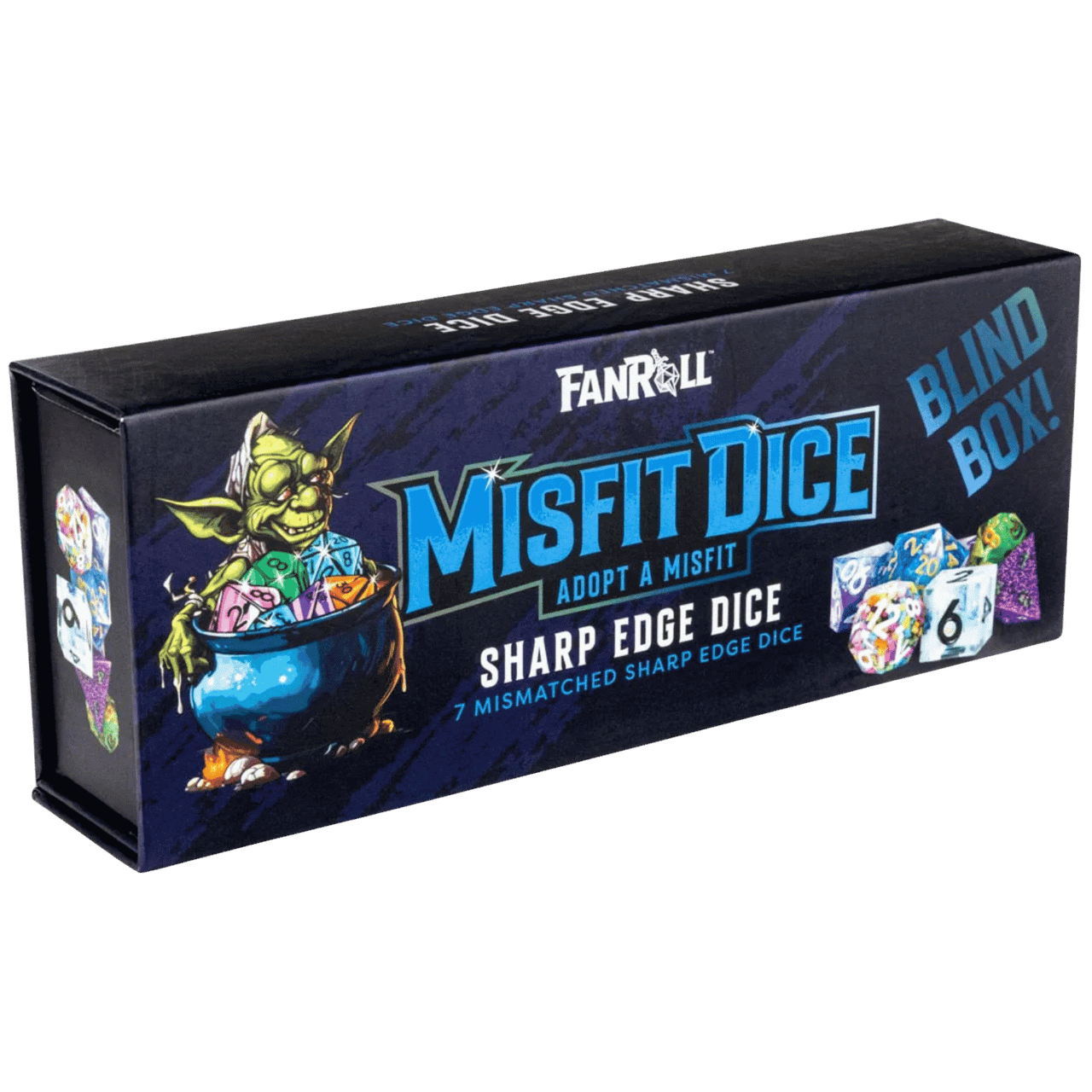 FanRoll: Misfit Dice - Adopt a Misfit - Sharp Edge Resin Polyhedral Set - Blind Box (7ct)、FanRoll、kayou