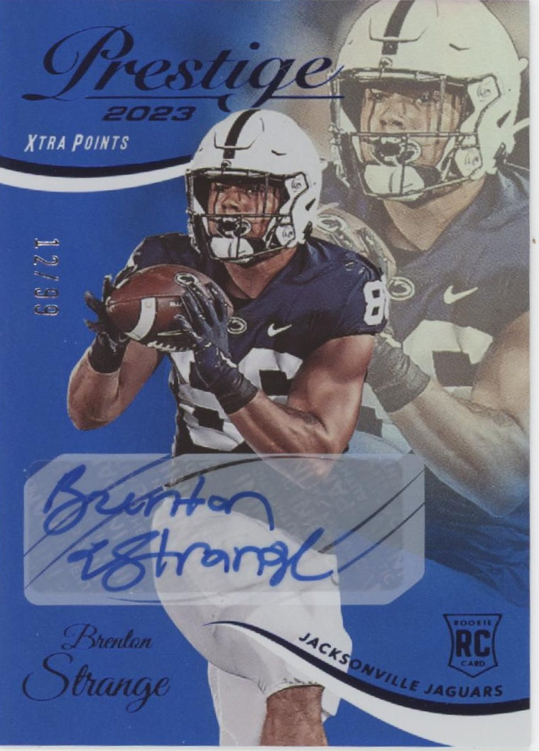 Brenton Strange 2023 Panini Prestige Xtra Points Blue RC Auto 12/99 #306、Collector Store LLC、kayou