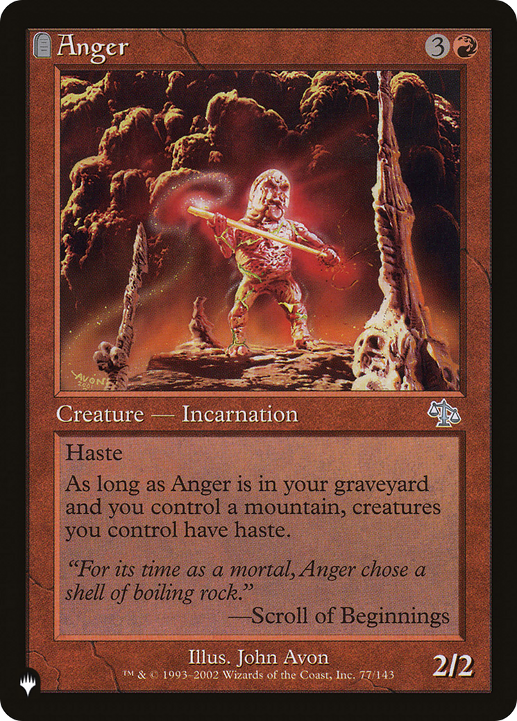 Anger (JUD) (LIST-77/143) - The List: (tombstone)、Wizards of the Coast、kayou