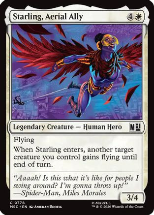 Starling, Aerial Ally (MSC-778) - Commander: Marvel Super Heroes Foil、Wizards of the Coast、kayou