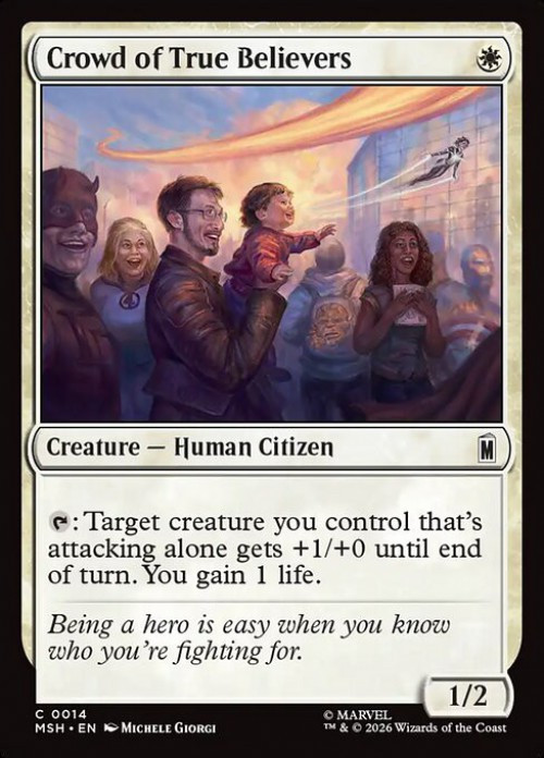 MtG Marvel Super Heroes Common Crowd of True Believers #14、ToyWiz、kayou