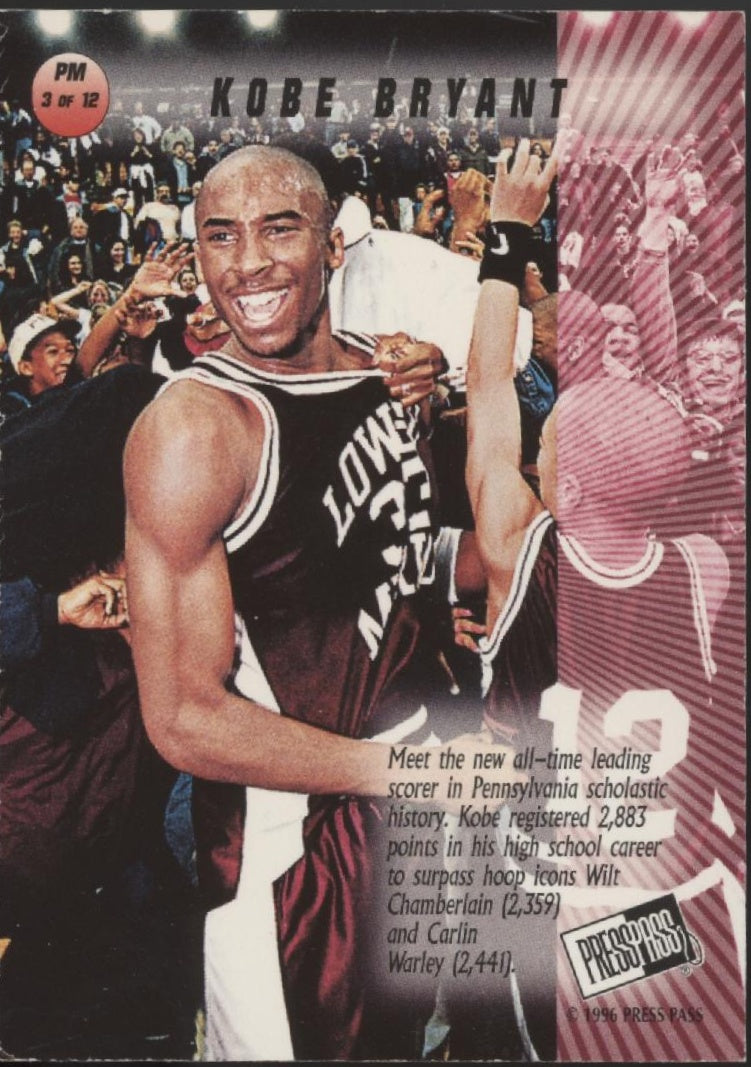 Kobe Bryant 1996 Press Pass Draft Pick Pandemonium #3、Collector Store LLC、kayou