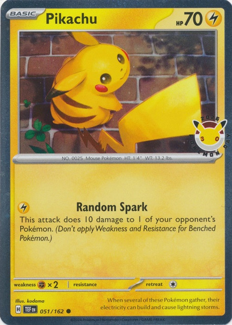 SV Temporal Forces 051/162 Pikachu (Cosmo Holo Pokemon Day Stamp)、Pokemon、kayou