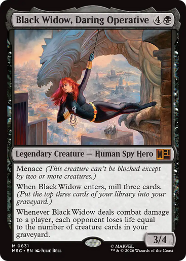 Black Widow, Daring Operative (Foil) | Marvel Super Heroes Commander、Magic: The Gathering、kayou