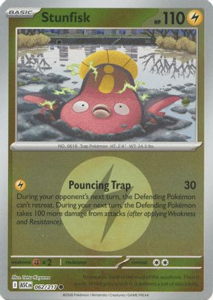 Stunfisk (Energy Symbol Pattern) 62 - ME Ascended Heroes Reverse Holofoil、The Pokémon Company、kayou