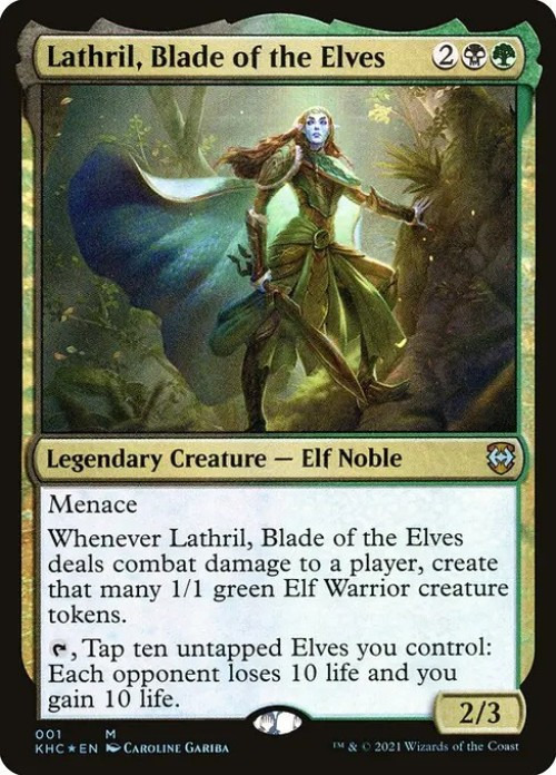 MtG Kaldheim Commander Mythic Rare Lathril, Blade of the Elves #1、ToyWiz、kayou