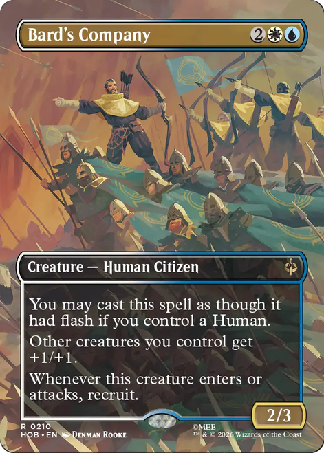 Bard's Company (Borderless Scene Foil) | The Hobbit、Magic: The Gathering、kayou