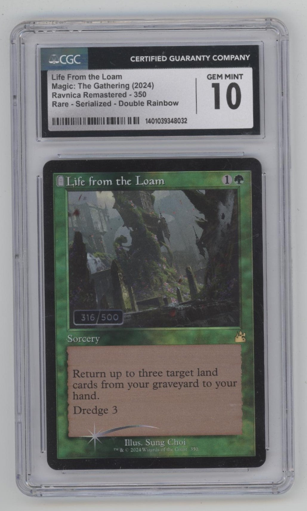 Life From the Loam MTG Ravnica Remastered Serialized Double Rainbow CGC 10、Collector Store LLC Gaming、kayou