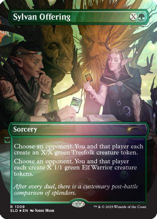 Sylvan Offering (Rainbow Foil) (SLD-1309) - Secret Lair Drop Series Foil、Wizards of the Coast、kayou