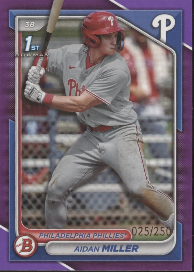 Aidan Miller 2024 Bowman Purple 025/250 #BP-27、Collector Store LLC、kayou