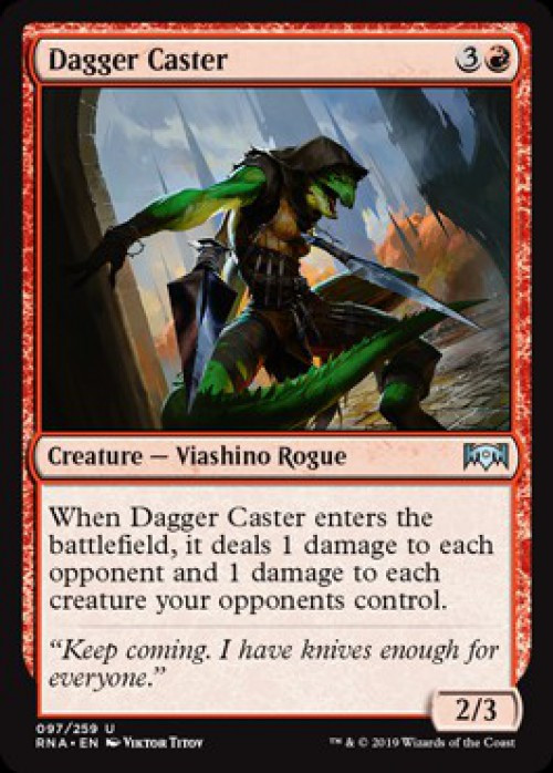 MtG Trading Card Game Ravnica Allegiance Uncommon FOIL Dagger Caster #97、ToyWiz、kayou