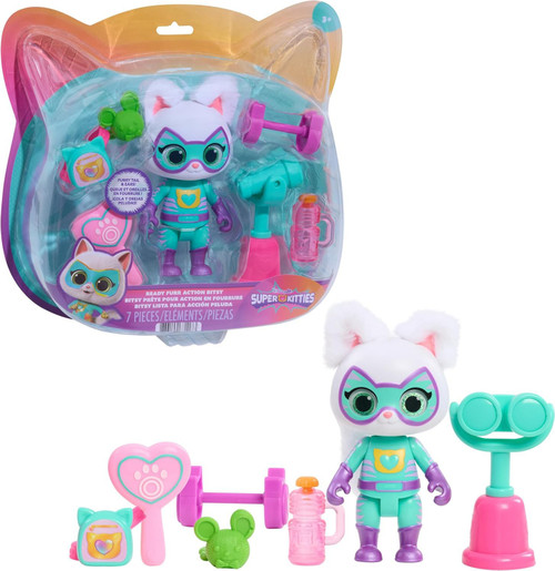 Disney Junior SuperKitties Ready Furr Action Bitsy 5.5-Inch Figure Set、ToyWiz、kayou