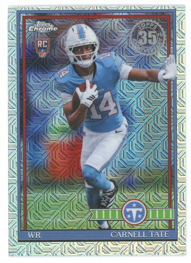 NFL 2026 Topps Flagship Football Silver Pack Mojo Carnell Tate #91TRC-18 Rookie、ToyWiz、kayou