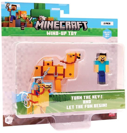 Minecraft Camel & Steve 2.5-Inch Wind-Up Toy、ToyWiz、kayou