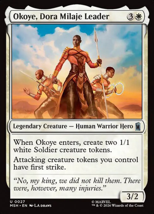 MtG Marvel Super Heroes Uncommon Okoye, Dora Milaje Leader #27、ToyWiz、kayou