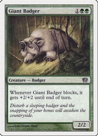 Giant Badger (8ED-253) - 8th Edition Foil、Wizards of the Coast、kayou