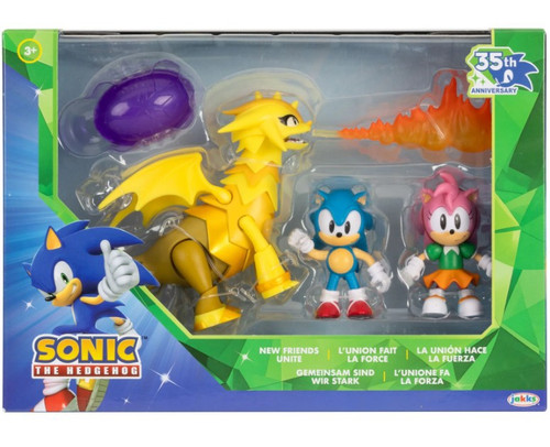 Sonic The Hedgehog 35th Anniversary New Friends Unite 2.5-Inch Diorama Playset Trip, Sonic, Amy & the Black Onyx、ToyWiz、kayou