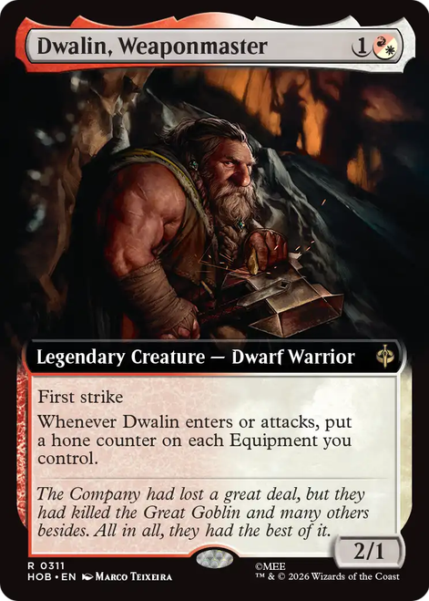 Dwalin, Weaponmaster (Extended Art Foil) | The Hobbit、Magic: The Gathering、kayou