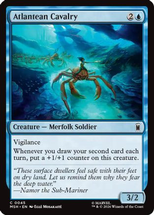Atlantean Cavalry (MSH-045) - Marvel Super Heroes Foil、Wizards of the Coast、kayou