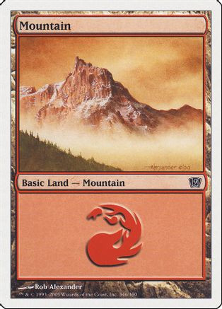Mountain (346) (9ED-346) - 9th Edition Foil、Wizards of the Coast、kayou