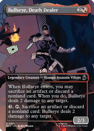 Bullseye, Death Dealer (Borderless) (MSH-325) - Marvel Super Heroes Foil、Wizards of the Coast、kayou