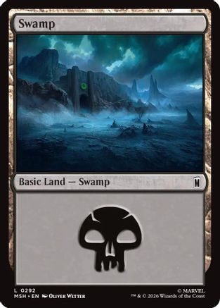 Swamp (0292) (MSH-292) - Marvel Super Heroes Foil、Wizards of the Coast、kayou