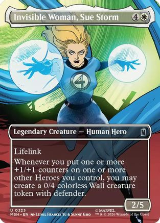 Invisible Woman, Sue Storm (Borderless) (MSH-323) - Marvel Super Heroes Foil、Wizards of the Coast、kayou