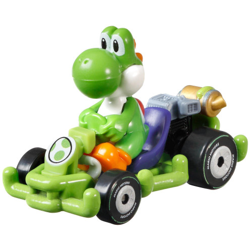 Hot Wheels Mario Kart Yoshi Diecast Car Pipe Frame Loose、ToyWiz、kayou
