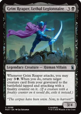 Grim Reaper, Lethal Legionnaire (MSH-098) - Marvel Super Heroes Foil、Wizards of the Coast、kayou
