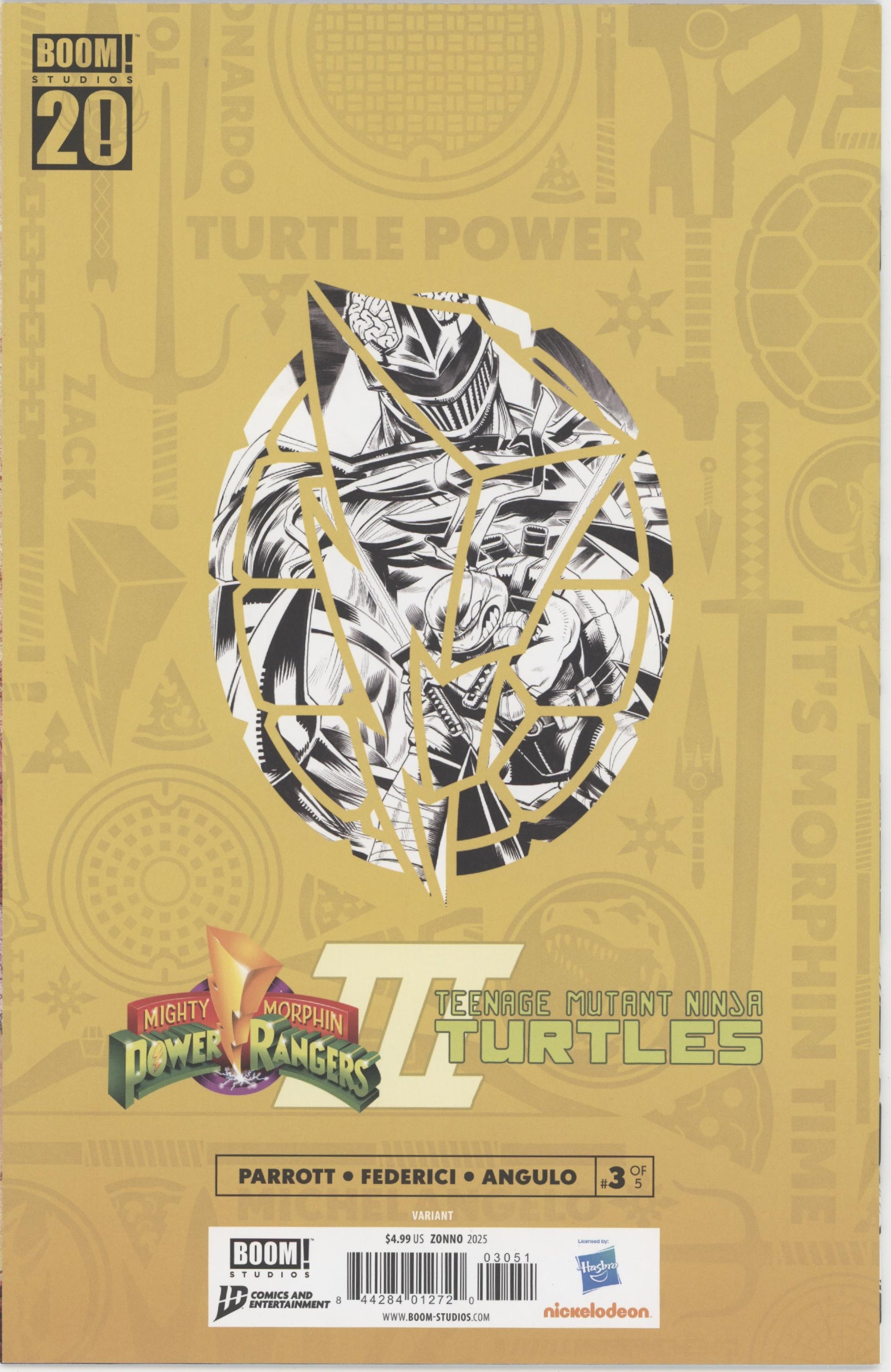 Mighty Morphin Power Rangers/Teenage Mutant Ninja Turtles III #3 E 1 in 10 Variant Edition (Full Art, Zonno)、BOOM! Studios、kayou